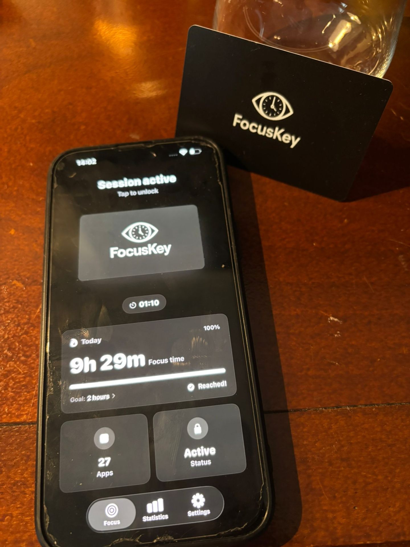 FocusKey Kundenbewertung von Sandra, 34 – App ist simpel gehalten – gefällt mir. Die Statist...